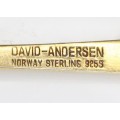 set lingurite demitasse, argint aurit & emailat. atelier David Andersen. Norvegia